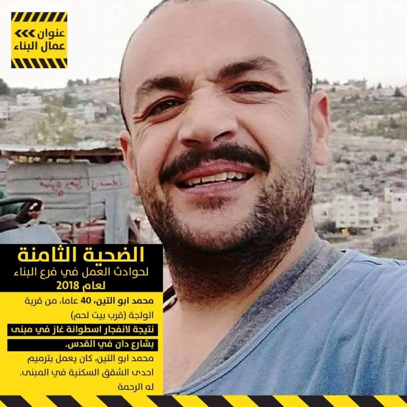 محمد ابو التين (40) عامًا، من قرية الولجة، هو الضحية الثامنة لحوادث الطرق